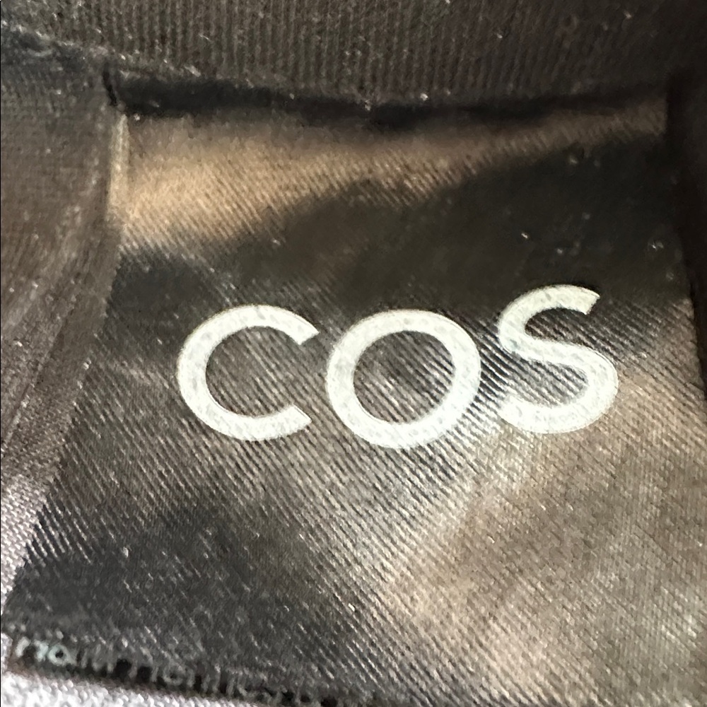 COS Black Straight Leg Tailored Pants Front Slit Minimalist - Picture 11 of 12